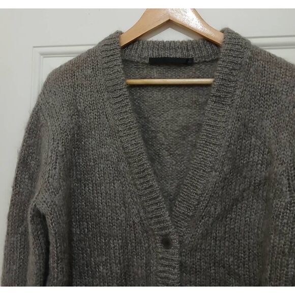 Jenni kayne womens small super kid mohair soft sweater cardigan gray Capsule - Picture 3 of 8